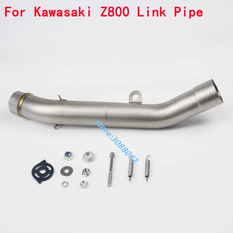 For z800 51 мм мотоцикл Нержавеющая сталь скольжения на выхлоп средней трубы ссылку глушитель выхлопных газов для Kawasaki Z750 Z800 без выхлопных газов - Цвет: For z800