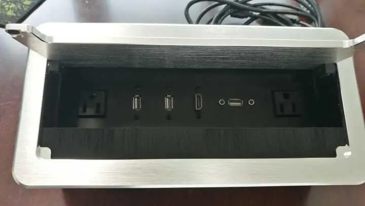 Многофункциональная настольная розетка раскладушка US Brush/VGA /USB HDMI/микрофон 3 5