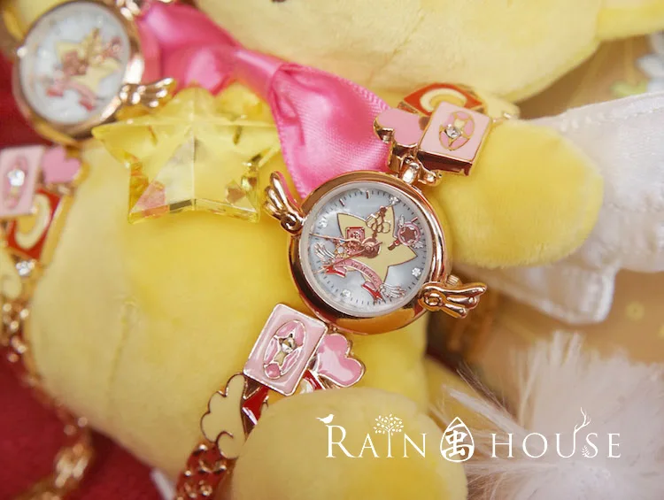 Япония Аниме Card Captor Sakura крыло со звездой леди Высокое качество часы водонепроницаемые наручные Косплей Аксессуары Реквизит