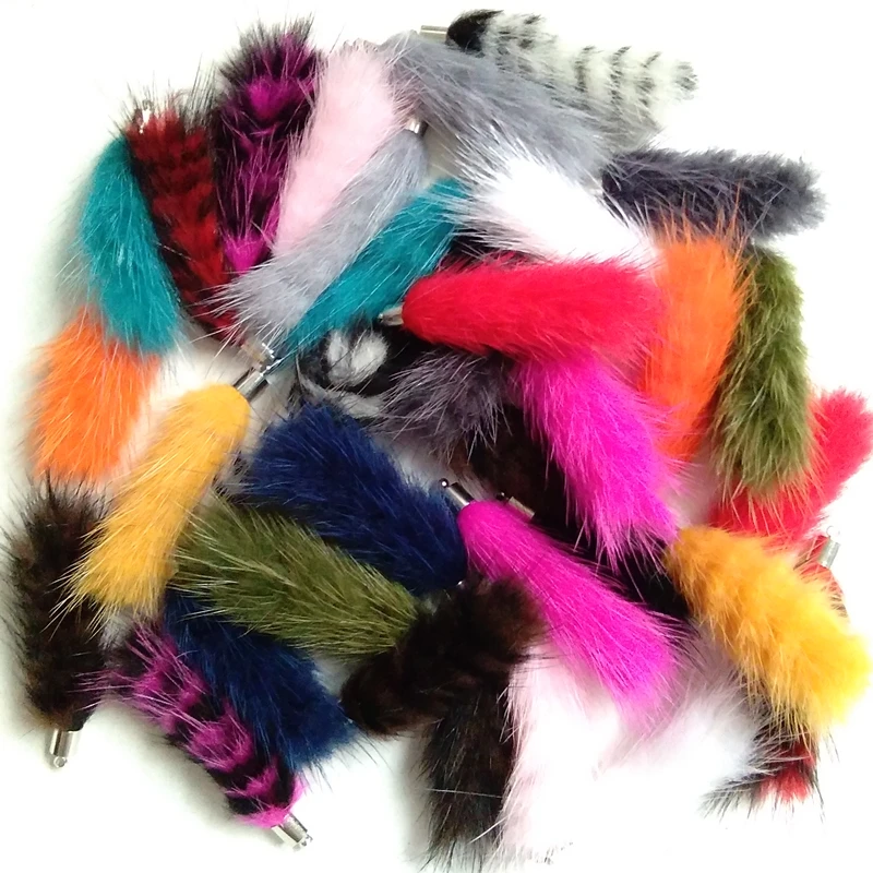 12 предметов в лоте Lot17Color милые из меха норки Помпон подвеска ручной работы