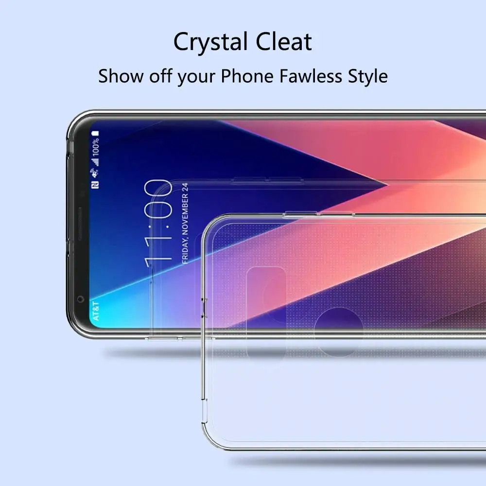 Чехол для LG V35 ThinQ Силиконовый прочный прозрачный мягкий чехол из ТПУ / Plus защитная