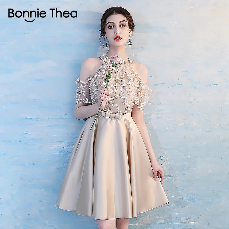 Bonnie Thea цвета хаки, женское сексуальное вечернее платье с вышивкой, Осеннее женское элегантное платье трапециевидной формы, Короткое женское платье, женская одежда vestidos