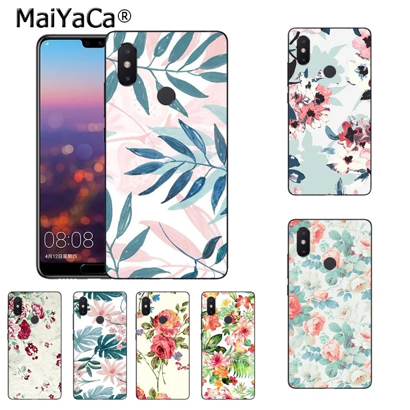 Роскошный Гибридный чехол для телефона MaiYaCa с розами и Пастельными листьями xiaomi mi