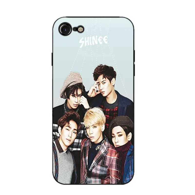 SHINee KPOP Boy group Модный Черный Мягкий ТПУ силиконовый чехол для телефона iphone 6 6s 7 8 plus