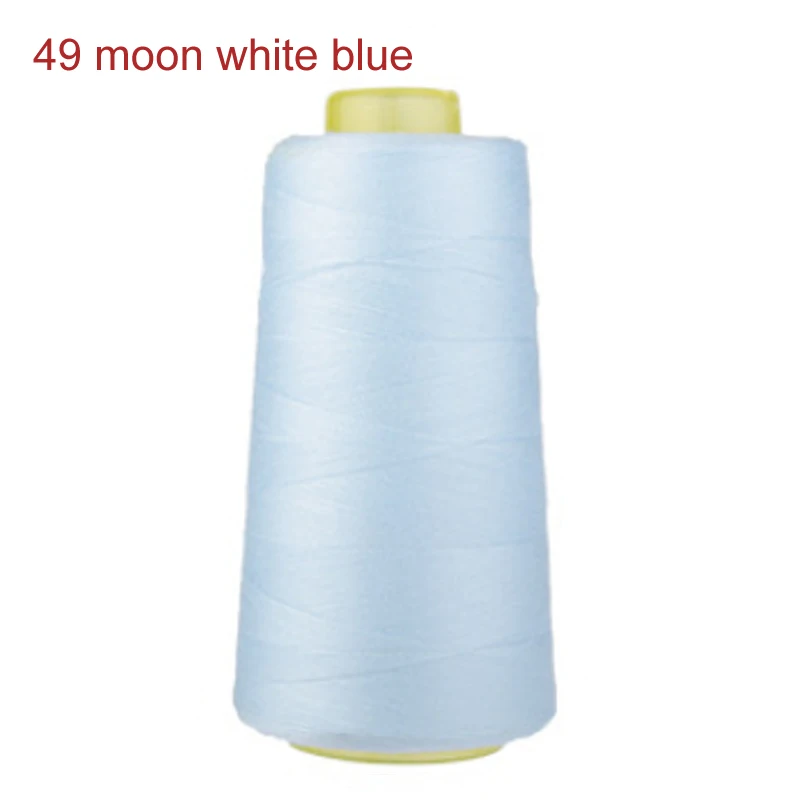 49 moon white blue Рубашка платье промышленная швейная нить машина 3000 ярдов Длина полиэфирная нить 40 S/2 нити швейная нить катушка - Цвет: 49 moon white blue