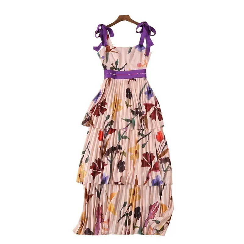 CHICEVER летнее элегантное платье с цветочным принтом для женщин без бретелек