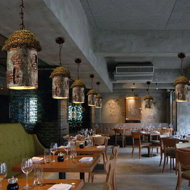 В виде дерева из смолы дом дизайн ретро Творческий Винтаж люстра антикварная