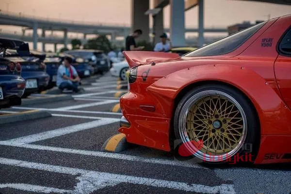 Стекловолокно широкое переднее крыло заднее для FRP 92 97 RX7 FD3S Rocket Bunny V2 Стиль Боди|wing