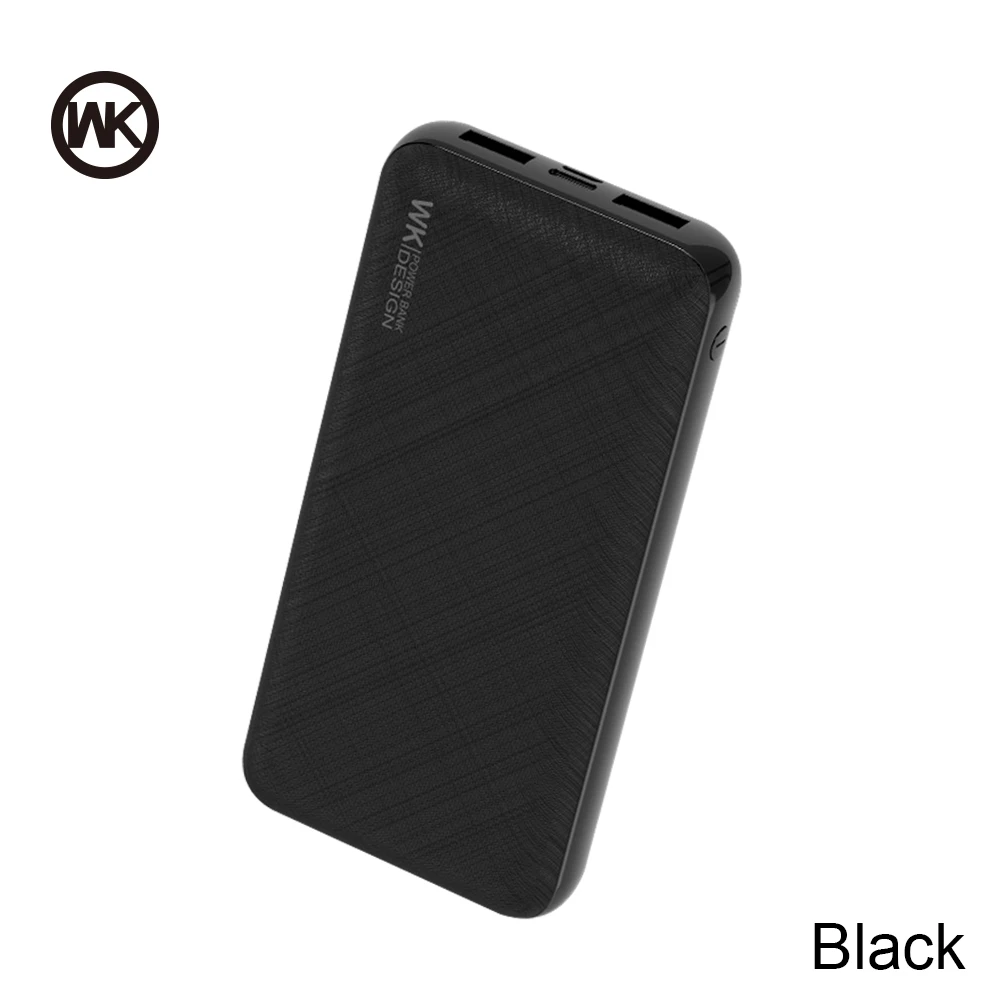 Black power bank 071 WK 20000 мАч Внешний аккумулятор, мини портативное зарядное устройство, внешний аккумулятор для iPhone, huawei, Xiaomi, huawei, реальная емкость, повербанк - Цвет: Black power bank 071