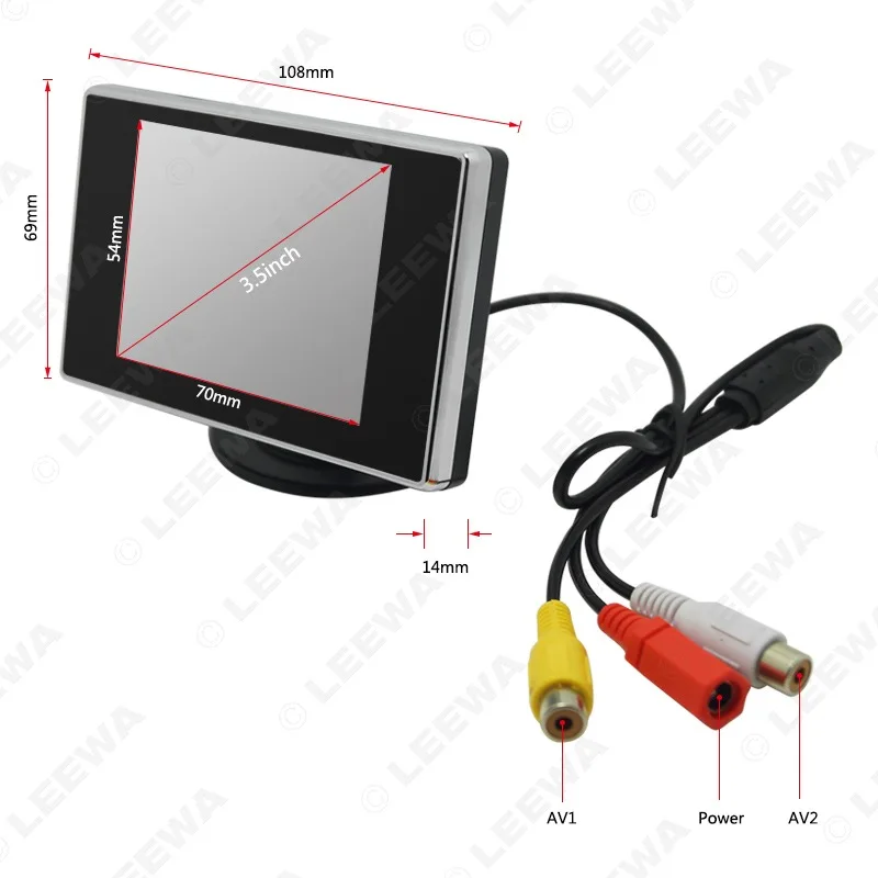 Автономный ЖК монитор LEEWA с камерой заднего вида 3 5 дюйма 2 4 ГГц|lcd tft monitor|tft lcd monitortft