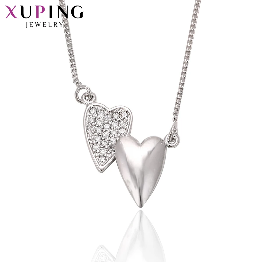 Xuping модное ожерелье в форме сердца Элегантное длинное для женщин цепочка высокое