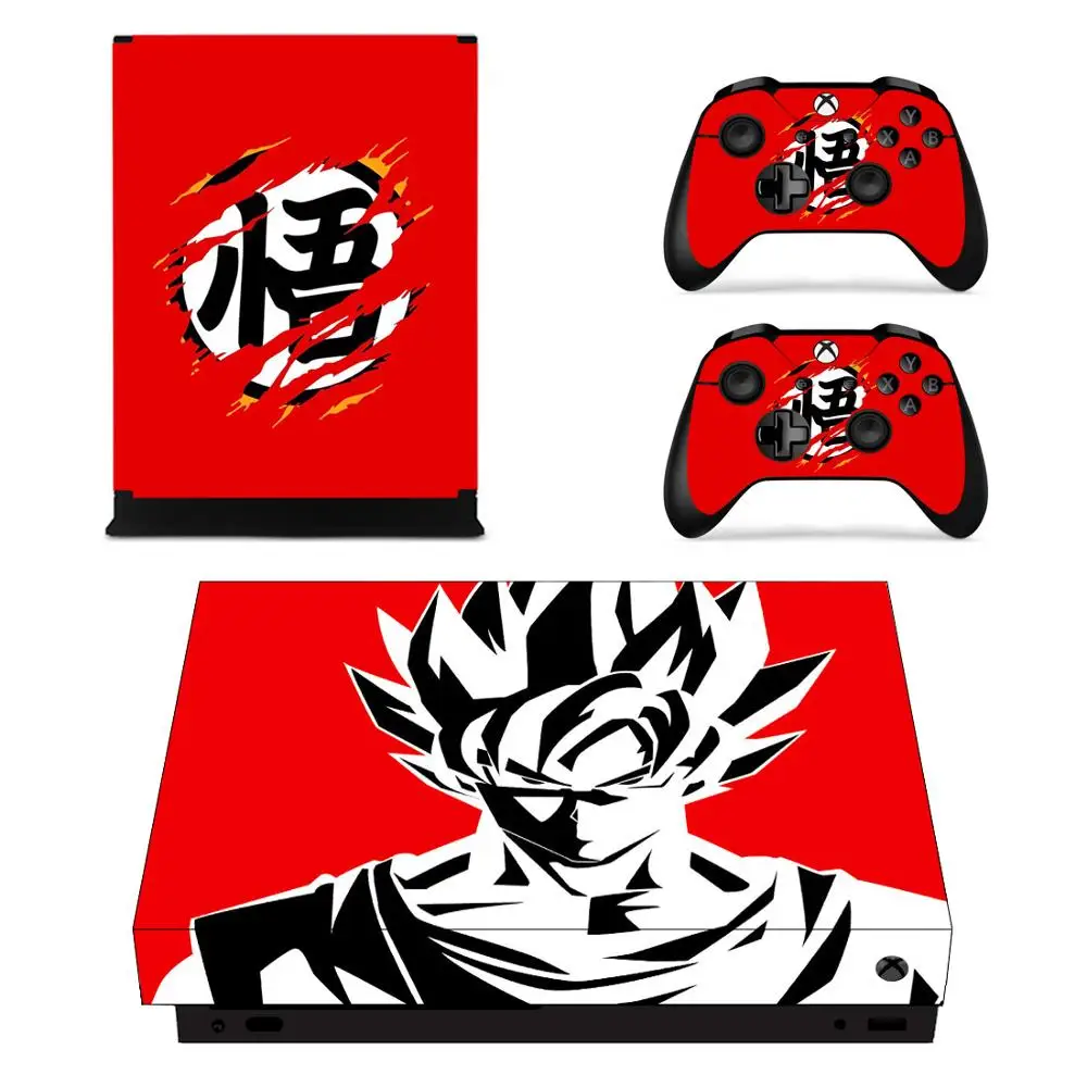 Виниловые наклейки для кожи, наклейки для xbox one x Dragon Ball, наклейки s Pegatinas Adesivo для xbox one x консоли и двух контроллеров