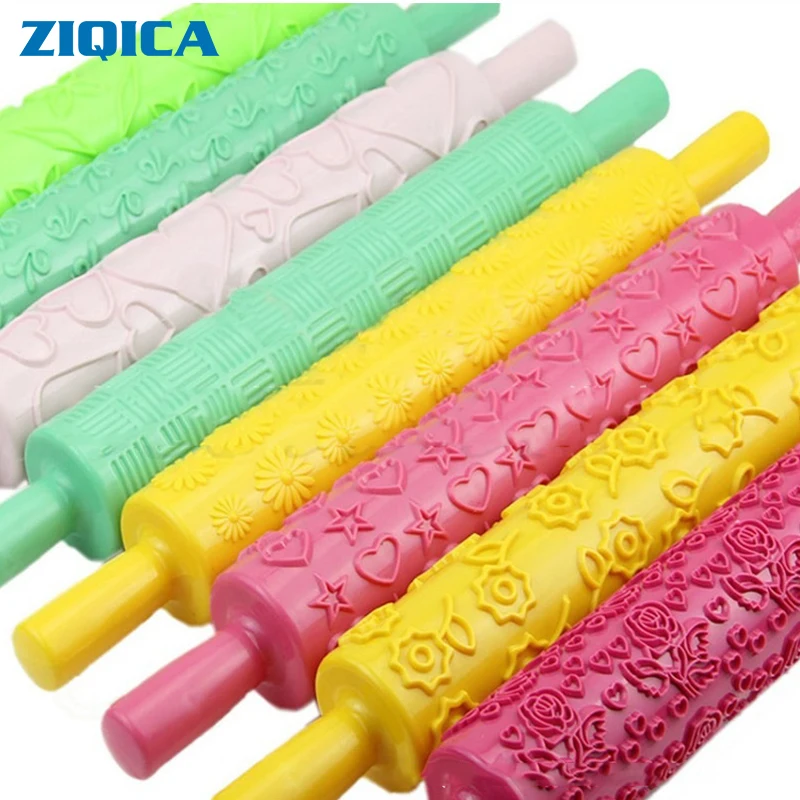 ZIQICA Fondant Baking Cake Embossed Rolling Pin Printing Die Stick Pattern | Дом и сад