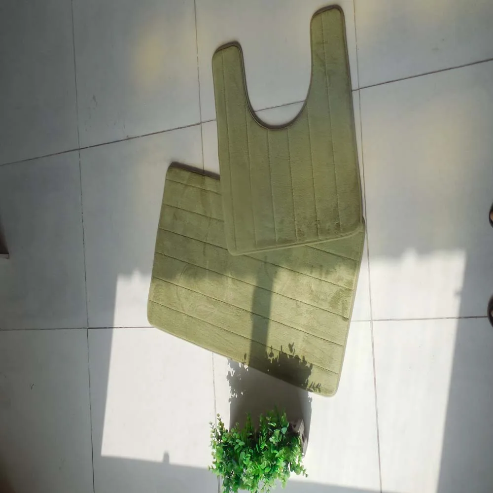 2 шт./компл. Противоскользящий 3D каменный коврик для ванной туалета Мягкий моющийся ванный коврик напольный унитаз комплект одежды для отеля Lavtory серые ковры