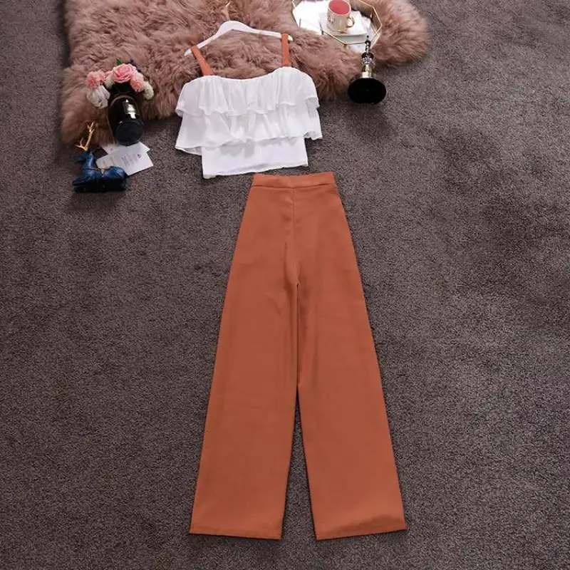 2019 новый летний женский костюм из двух предметов Сексуальная Блузка на