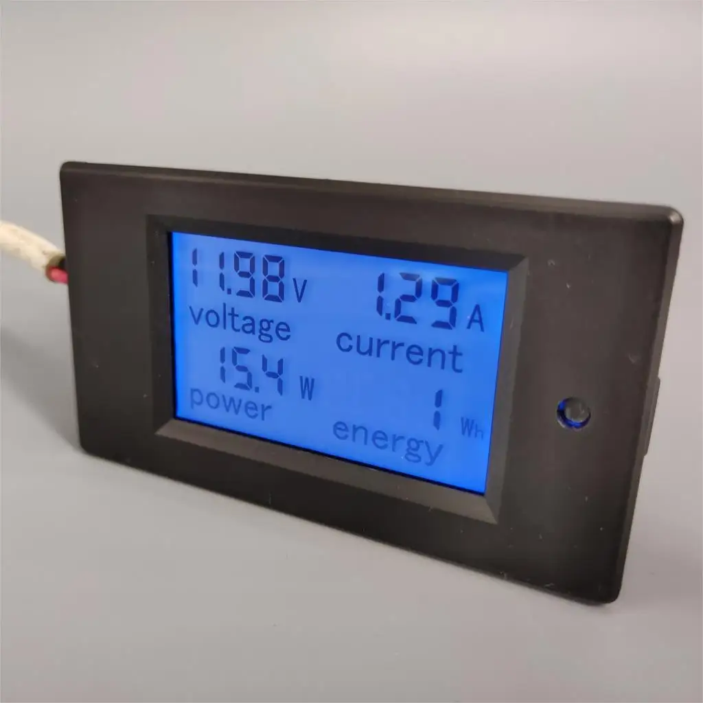 DC Voltmeter Ammeter Power Energy Digital Voltage Current Meter LCD 4 in 1 6.5-100V 20A with Shunt | Инструменты