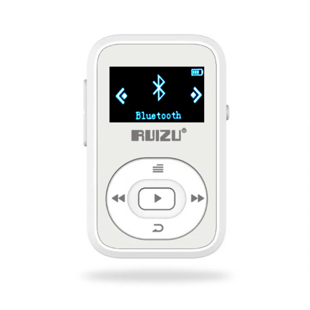 RUIZU X26 MP3 плеер Мини Bluetooth Спортивная клипса 8 Гб OLED Экран музыкальный с FM радио SD TF