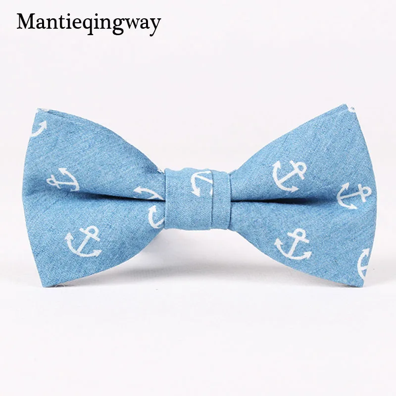 Mantieqingway галстук с принтом модный синий череп галстук-бабочка для деловые
