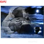 5D DIY Алмазная мозаика любовь поцелуй пара Рождественская Алмазная вышивка Gfit Алмазная картина Морская Лодка картинки украшение для дома