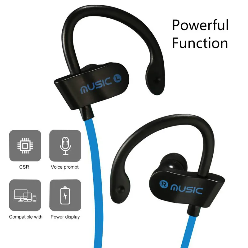 Bluetooth наушники Беспроводные спортивные басовые наушники гарнитура с микрофоном для бега IOS Android Bluetooth смартфон