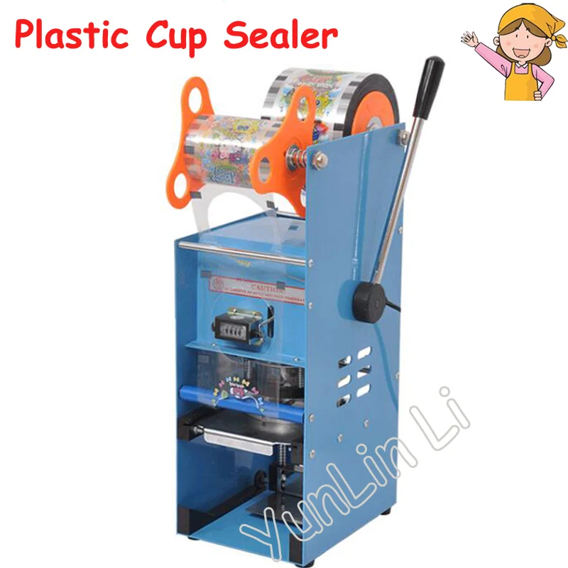 

Handle Cup Sealing Machine Bubble Milk Tea Electric Packing Sealer 7cm-9.5cm With Counting Function Hand Pressure Cup Lid ET-D9
