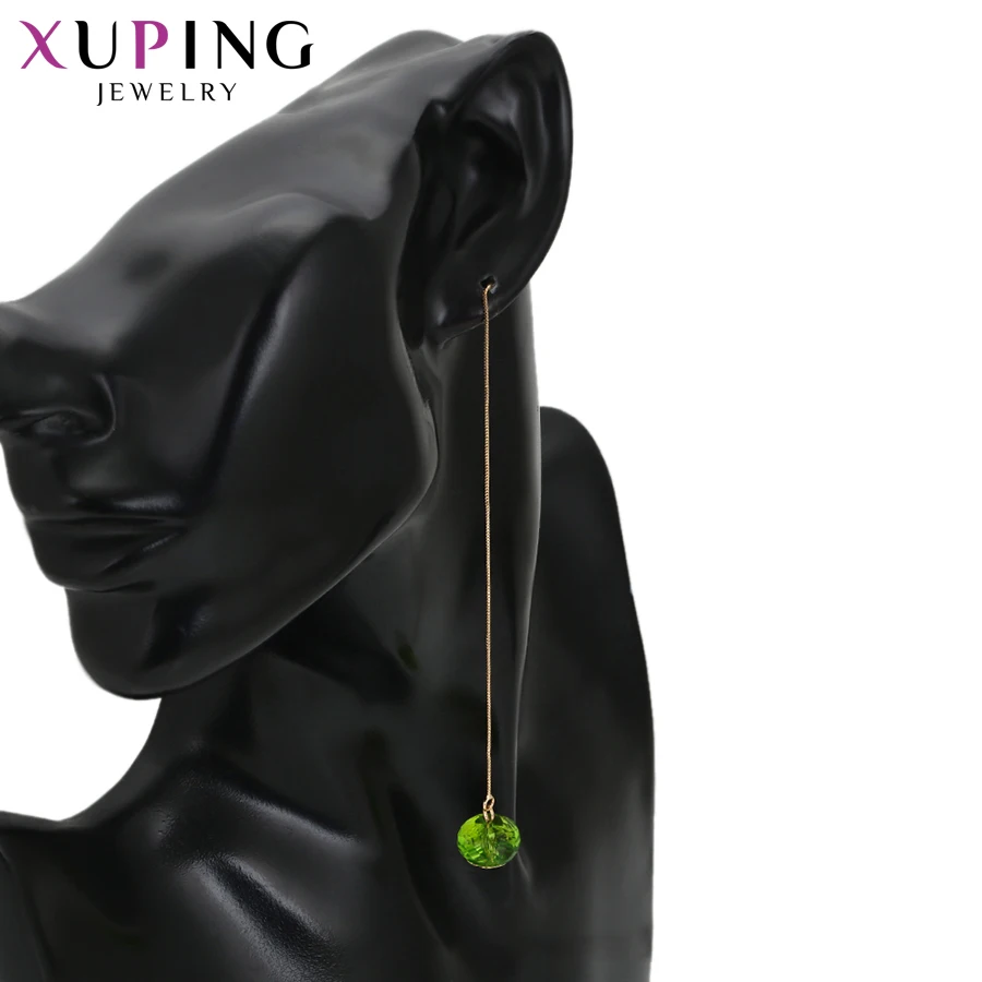 Xuping элегантные длинные серьги-капли Позолоченные темпераментные женские серьги для женщин подарок на Рождество 96619