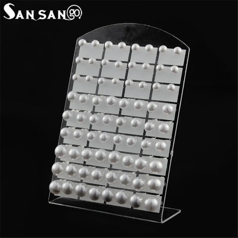 

36 pairs White Round High Imitation Pearl Stud Earrings 6 8 10mm Size Trendy Elegant Earrings Jewelry For Woman