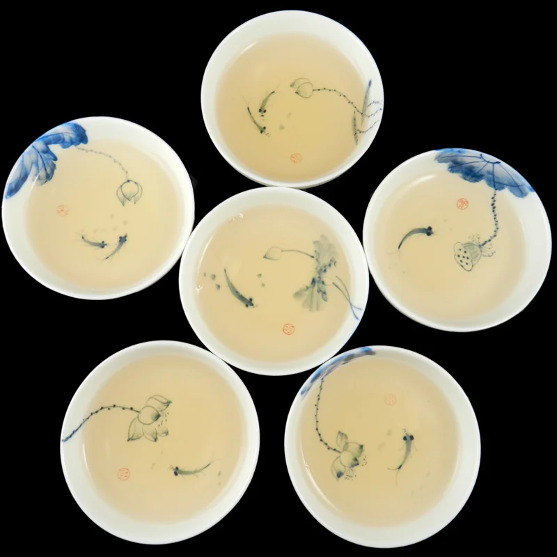 Новый бесплатная доставка 6 шт. глазури чайный сервиз пу эр чашка кунг фу чашки