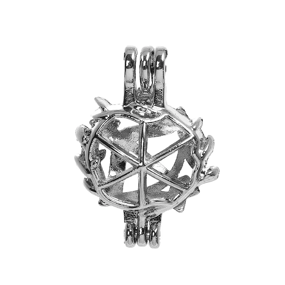 

DoreenBeads Copper Pearl Locket Pendants Hollow Bow And Arrow Silver Color Can Open 2.2x1.5cm (Fit Bead Size: 8mm), 1 Piece