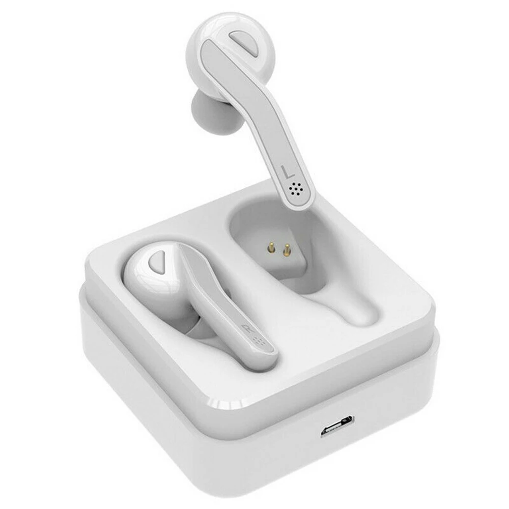 Bluetooth наушники, Bluetooth 5,0, бинауральные наушники для звонков, Спортивная гарнитура, IPX5, TWS, беспроводные наушники для телефона, зарядная коробка, гарнитура - Цвет: Белый
