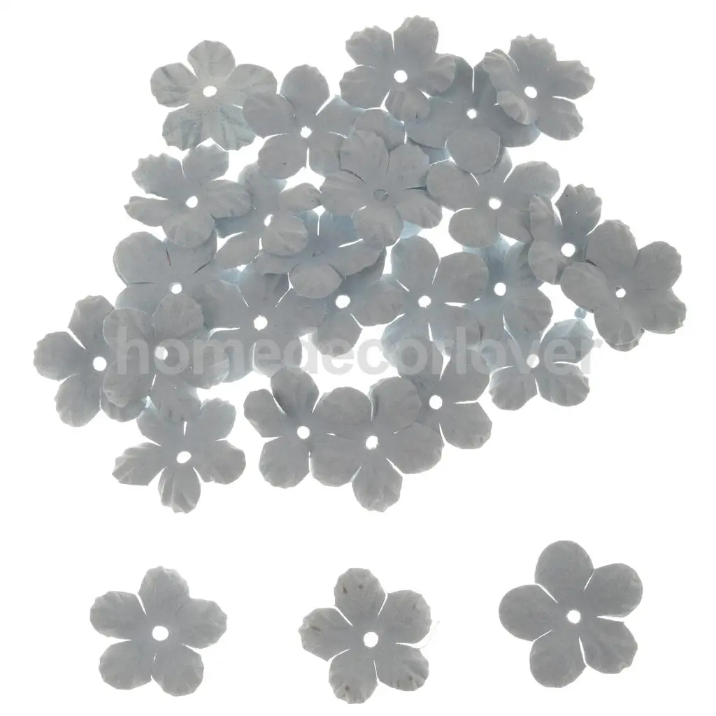 Light Blue Шт. 30 шт. бархат ткань цветок патч украшение, скрапбукинг резные декоративные элементы для мебели DIY - Цвет: Light Blue