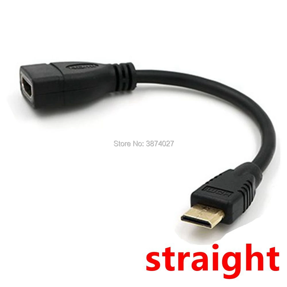 Вверх вниз угловой мини HDMI совместимый к штекер гнездо кабель 10 см для ноутбука