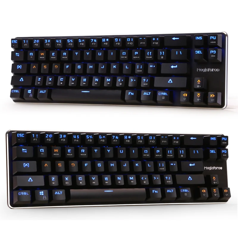 Умная 68 клавиш Magicforce Проводная синяя светодиодная подсветка USB Механическая
