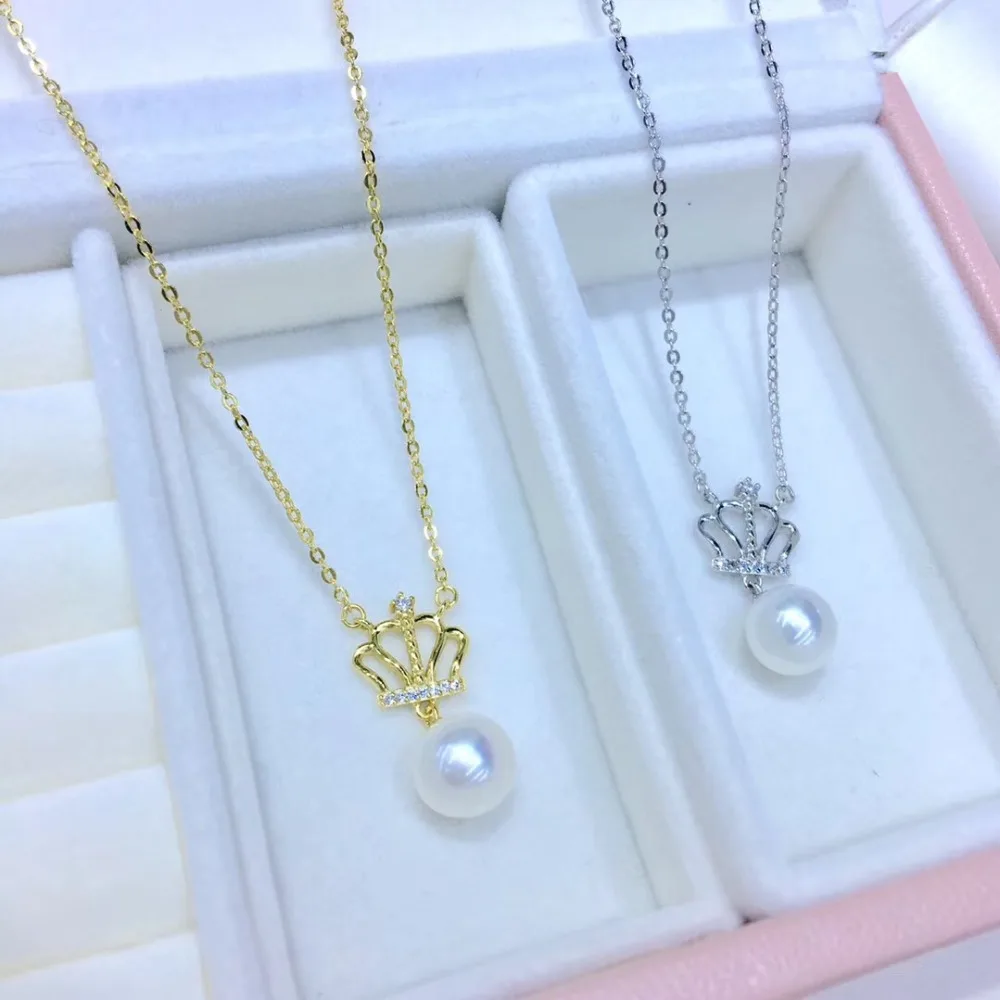

Summer Jewelry 925 Silver Necklace Chain with Pendant Findings Component Jewelry Parts Fittings for Pearls Corals Jades Stones