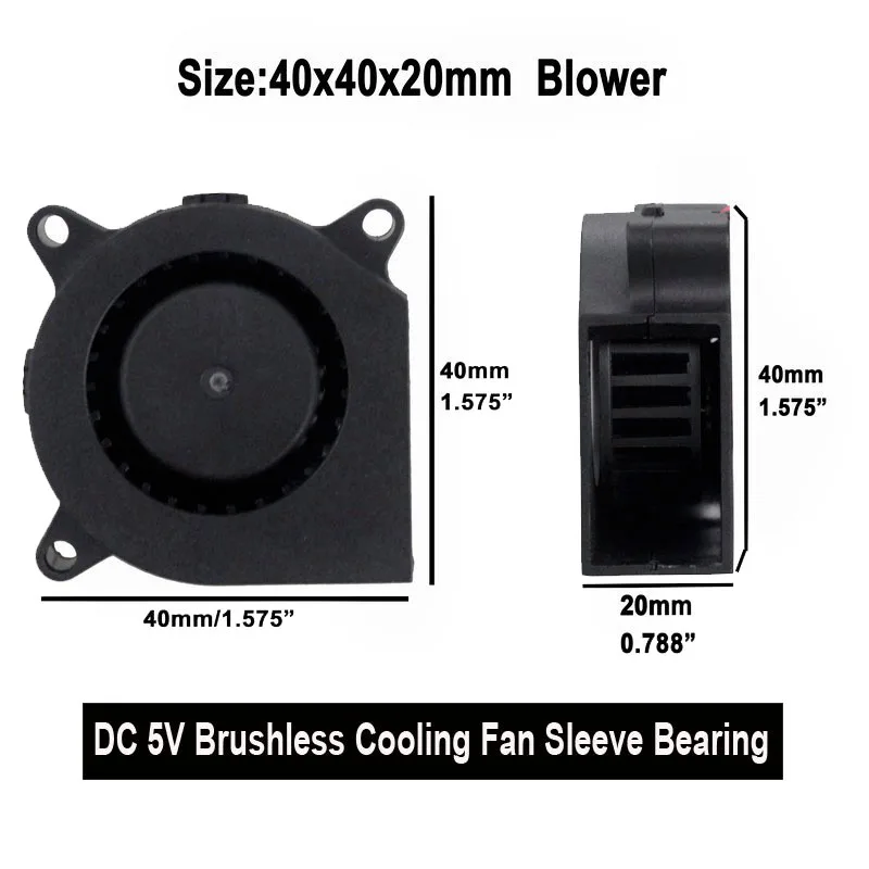 Gdstime 1 Piece 4020 DC 5V 40mm x 20mm 2 Pin Blower Fan 4cm 40mm*20mm Small Cooler Raditor | Компьютеры и офис