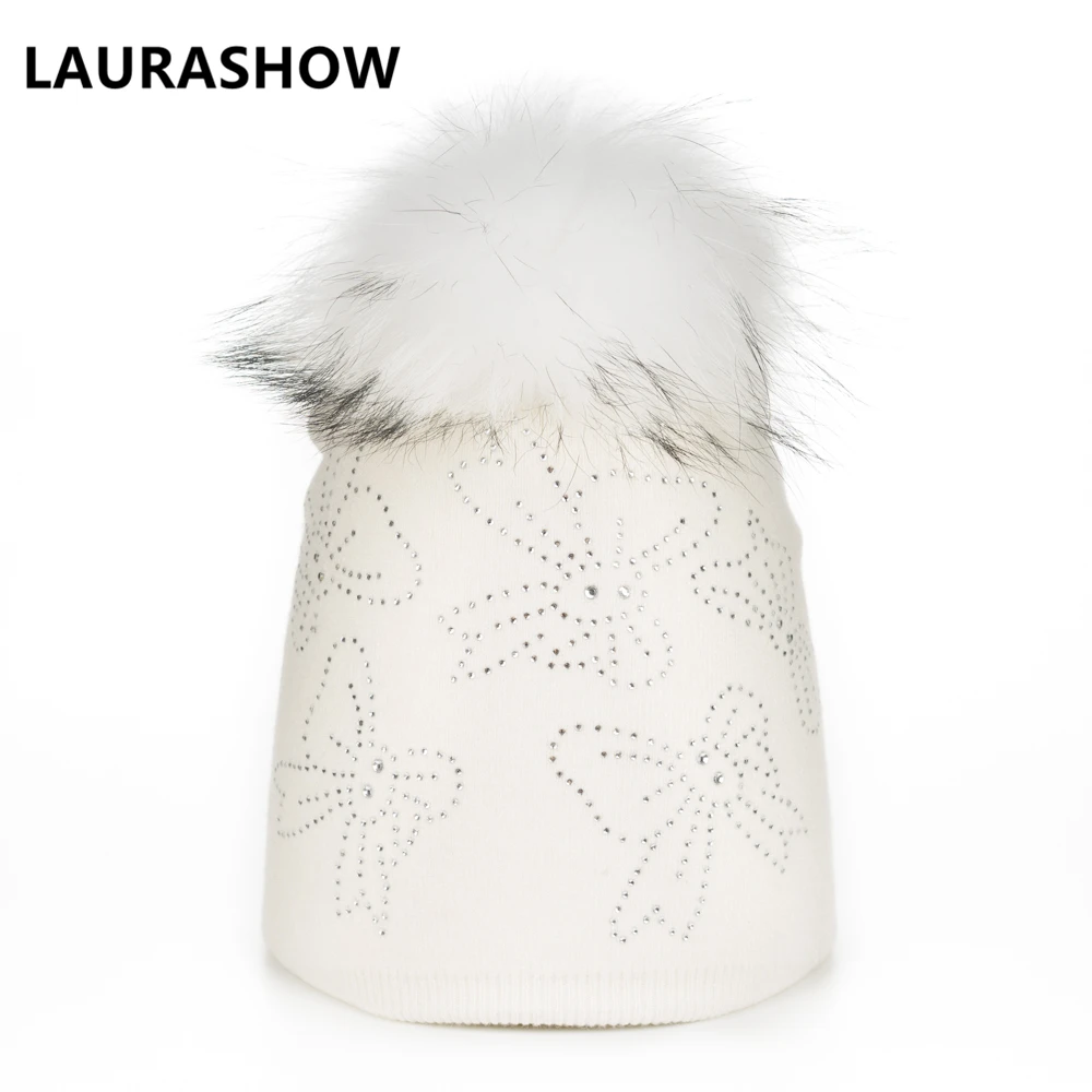 Женская и Мужская шерстяная шапка aurashow теплая зимняя вязаная из натурального