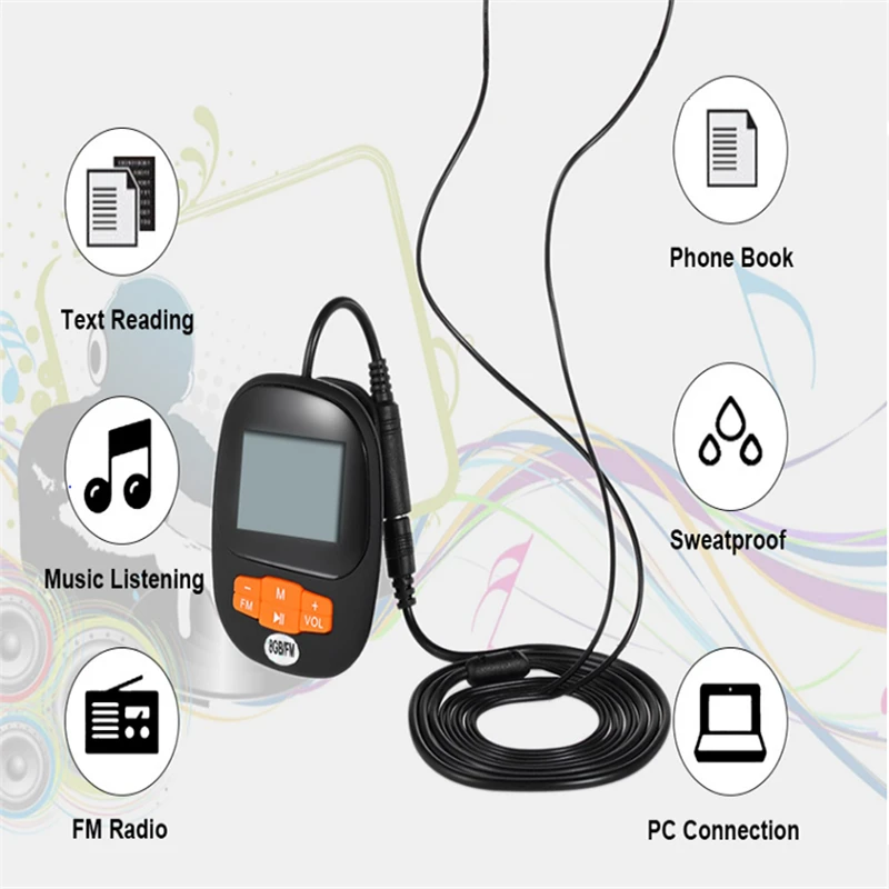 Новинка 2019 4G IPX8 дайвинг плавание MP3 водонепроницаемый плеер наушники для