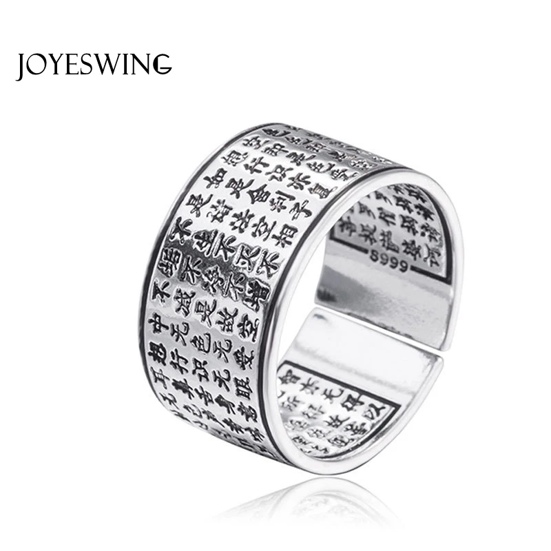 JOYESWING модное тайское кольцо из стерлингового серебра 925 пробы с открытым круглым