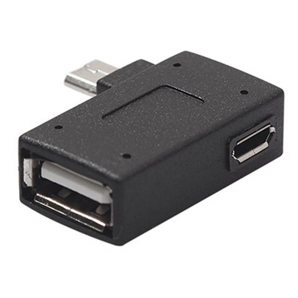 USB 2 0 90 градусов левый/правый угол Конвертор OTG адаптер хост микро для
