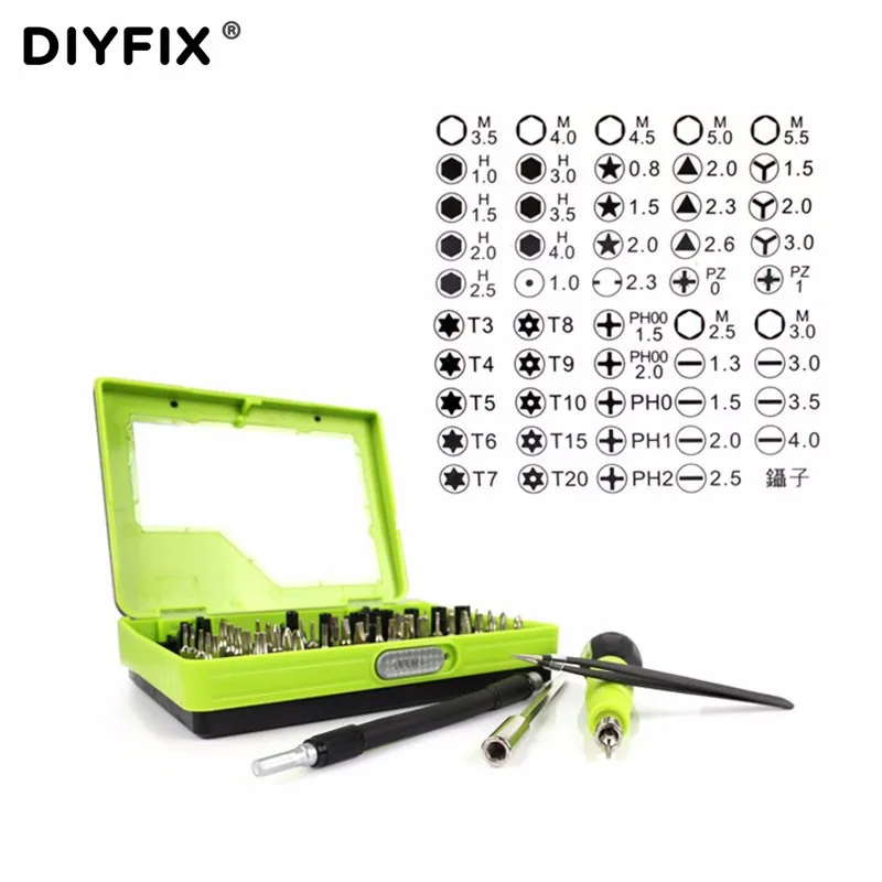 Набор прецизионных отверток DIYFIX 53 в 1 Магнитная отвертка для разборки