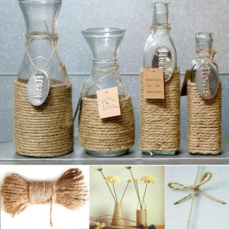 10 м/лот 1 мм Натуральная льняная Веревка DIY этикетка веревка свадебные аксессуары