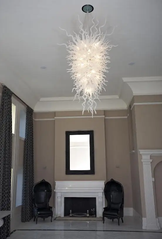 Modern White Wedding Decor Chandeliers Cheap Handmade Blown Glass LED chandelier light Fixture -LR379 | Лампы и освещение