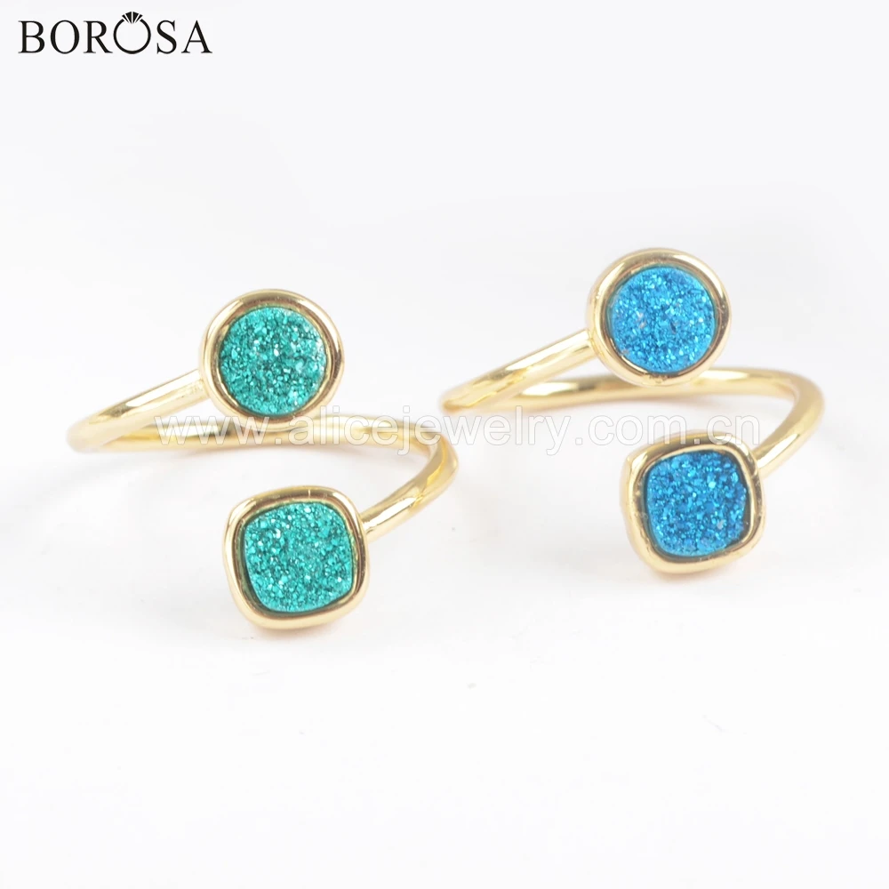 BOROSA 5 шт. новый золотой ободок квадратной и круглой формы двойной натуральный