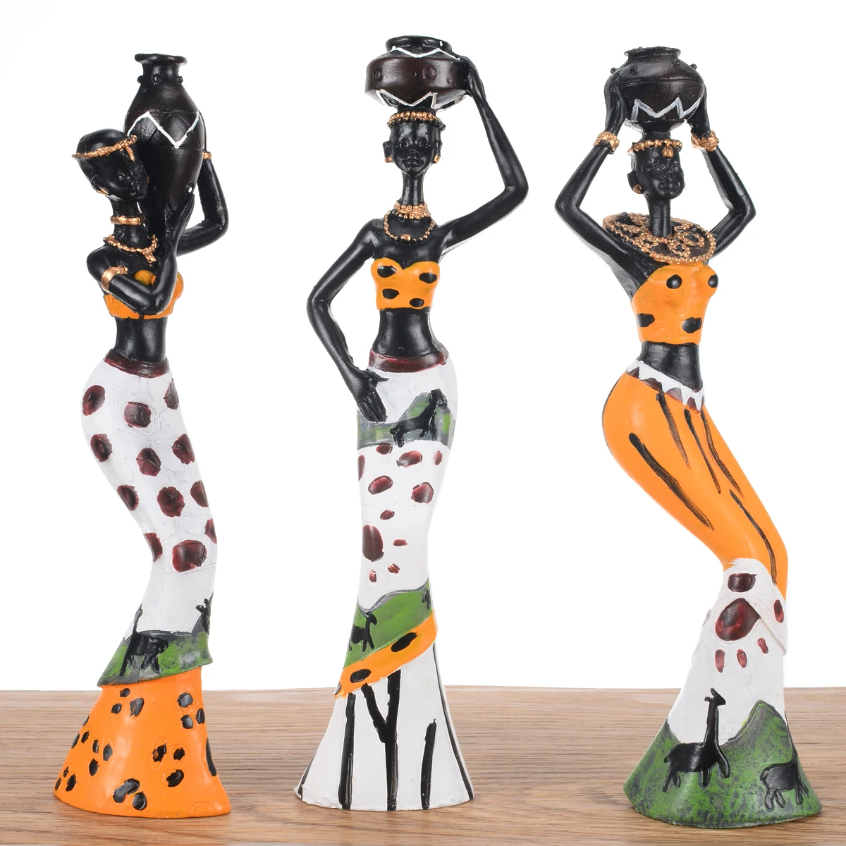 3 шт. экзотический Африканский Набор фигурок статуя из смолы украшение искусство