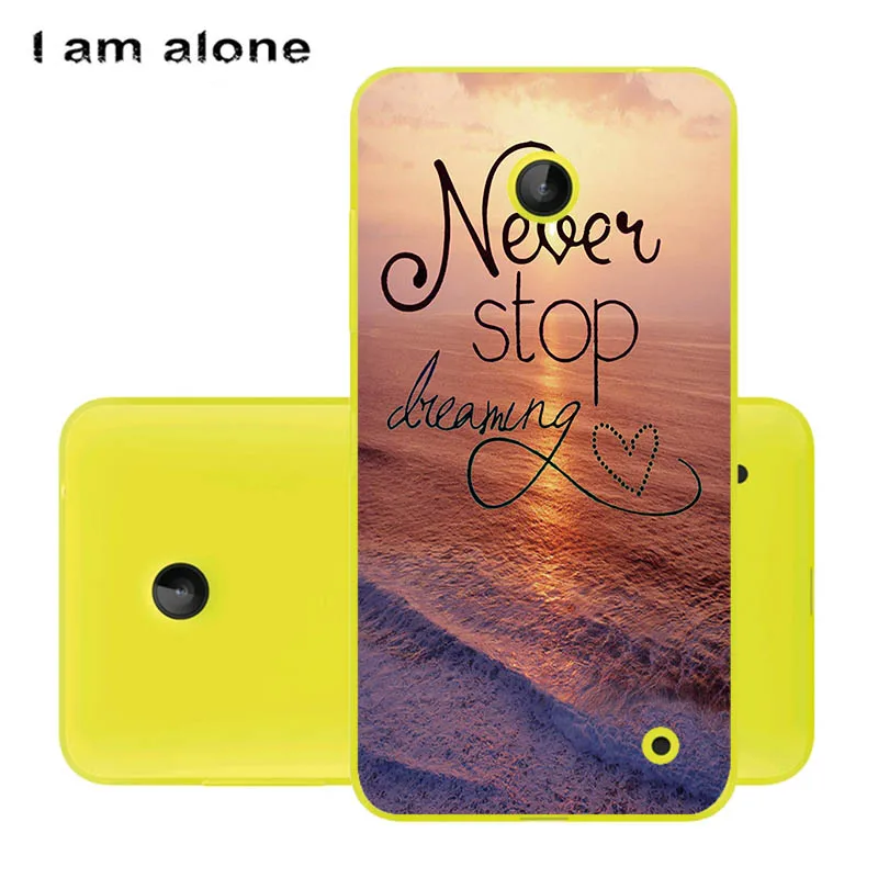 Чехлы для телефонов I am alone для microsoft Nokia Lumia 630 4,5 дюйма, жесткий пластиковый мобильный Модный Цветной чехол для Nokia 630