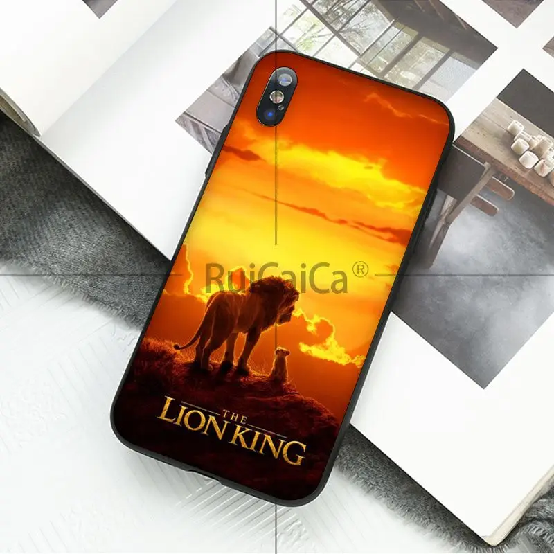 Чехол для телефона Ruicaica The Lion King черный мягкий чехол iPhone X XS MAX 6 6s 7 7plus 8 8Plus 5 5S SE XR |