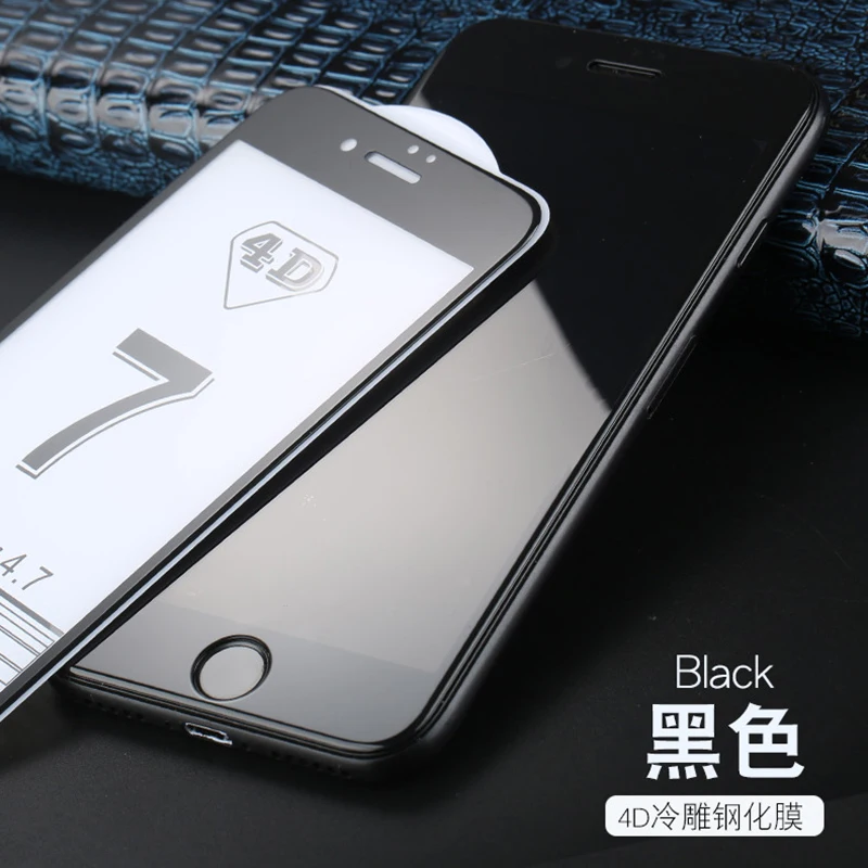 Новый 3D изогнутый край 4D полное покрытие закаленное стекло для iPhone 7 6 S 6S Plus premium