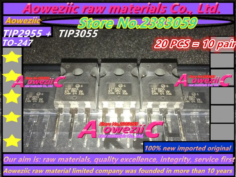 Aoweziic 100% новый импортный оригинальный усилитель мощности TIP2955 TIP3055 TO-247 транзистор