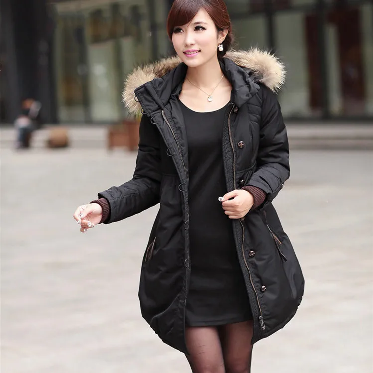 2014 зима хлопка мягкой куртки длинные участки большой код утолщенной мех бумер