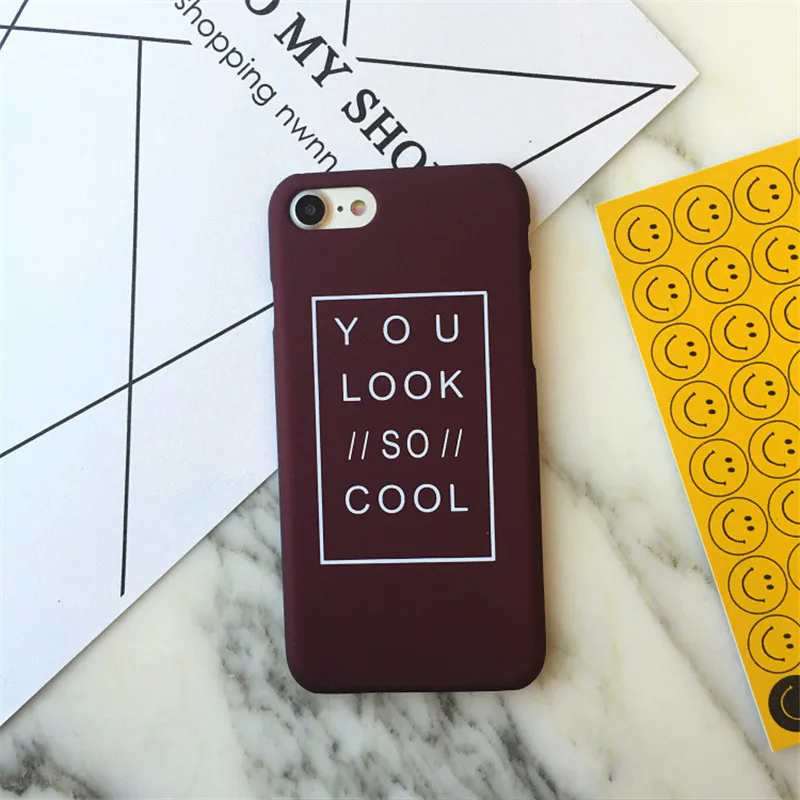 NPHACC Funny Letter Series For apple iphone 7 Case 5 5S SE 6S 6 Plus Matte Hard Phone Cases Back Cover Fundas coque |